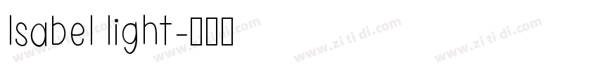 lsabel light字体转换